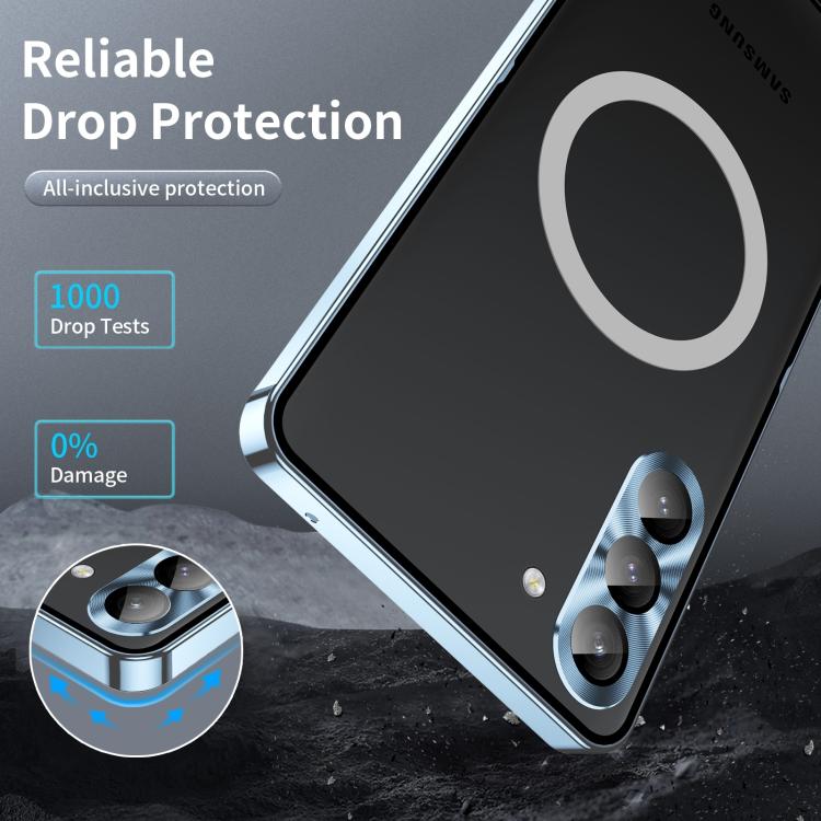For Samsung Galaxy S25 5G MagSafe Magnetic Frosted Metal Phone Case