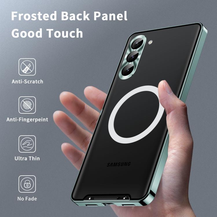 For Samsung Galaxy S25 5G MagSafe Magnetic Frosted Metal Phone Case