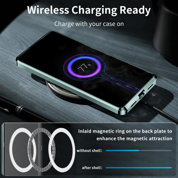 For Samsung Galaxy S25 5G MagSafe Magnetic Frosted Metal Phone Case