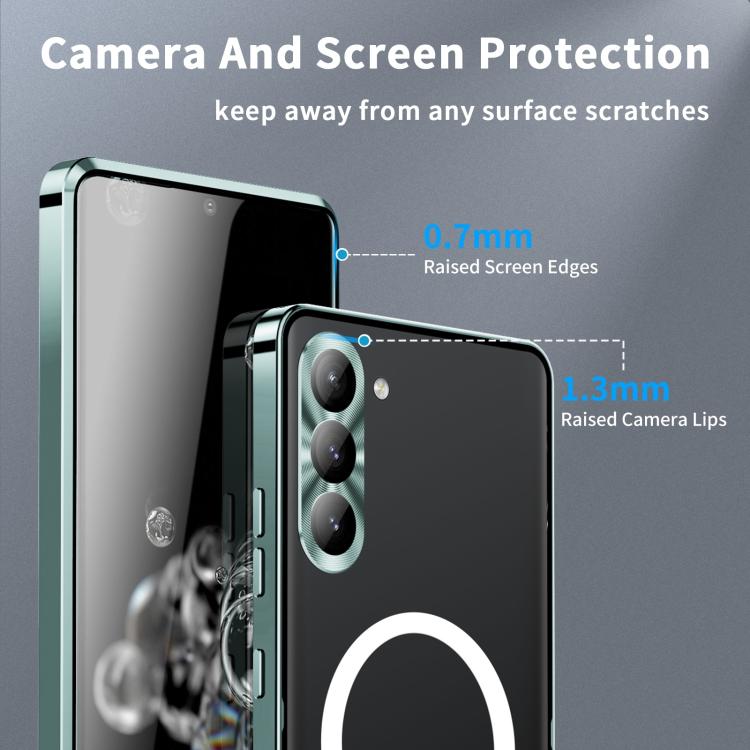 For Samsung Galaxy S25 5G MagSafe Magnetic Frosted Metal Phone Case