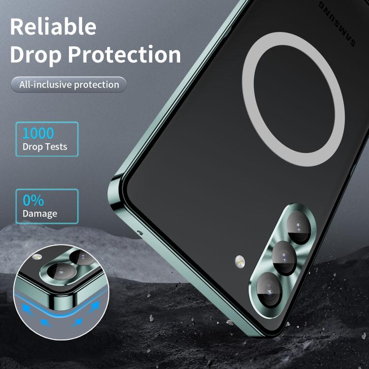 For Samsung Galaxy S25 5G MagSafe Magnetic Frosted Metal Phone Case