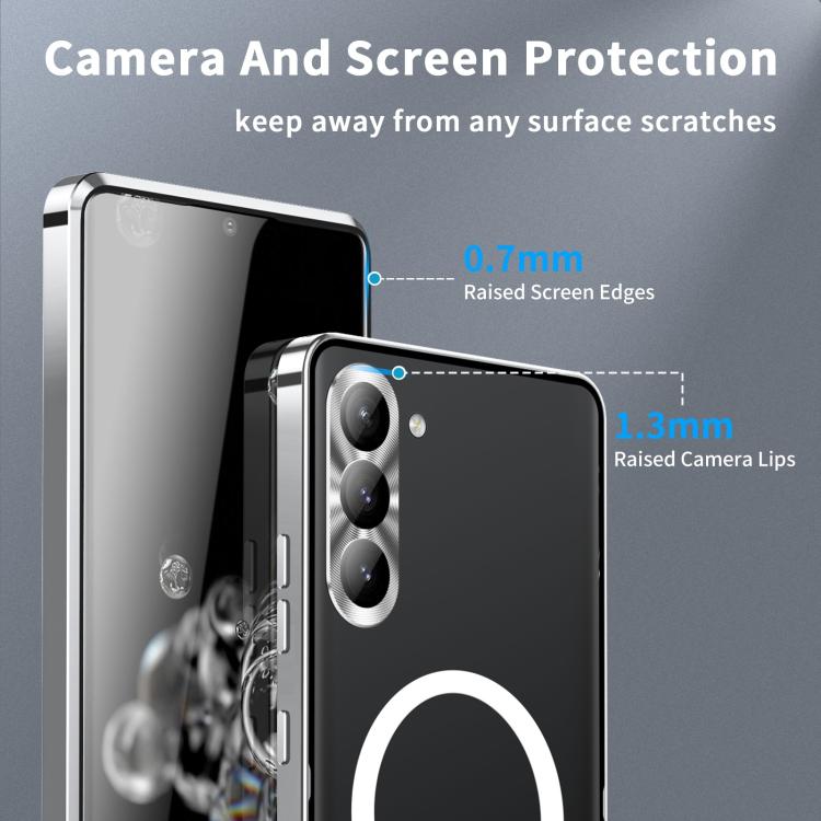 For Samsung Galaxy S25 5G MagSafe Magnetic Frosted Metal Phone Case