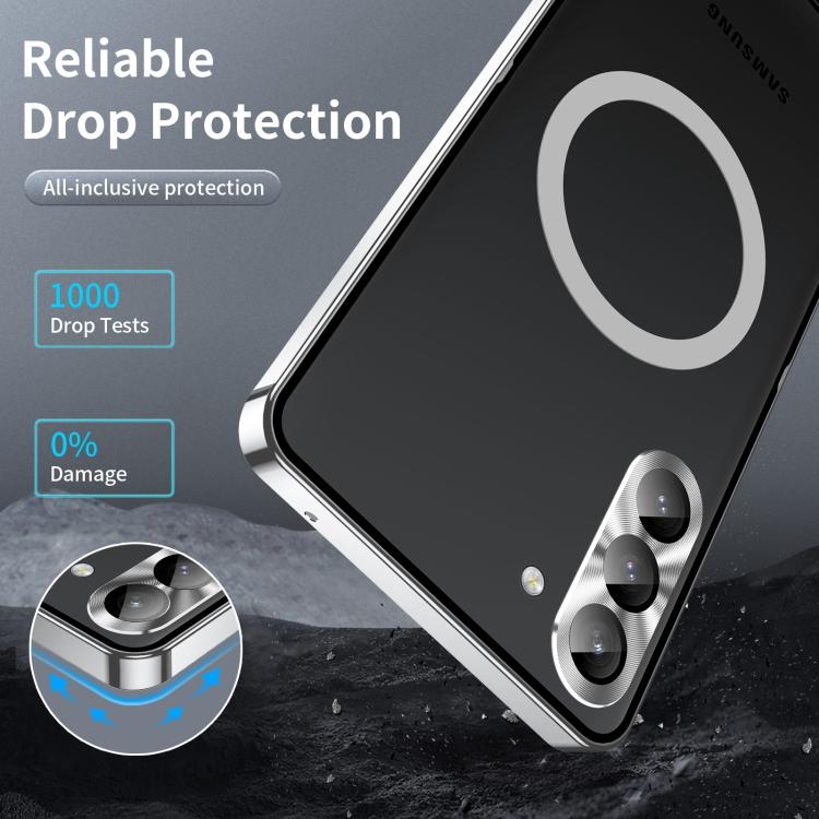 For Samsung Galaxy S25 5G MagSafe Magnetic Frosted Metal Phone Case