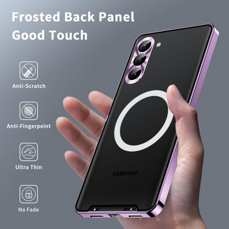For Samsung Galaxy S25 5G MagSafe Magnetic Frosted Metal Phone Case