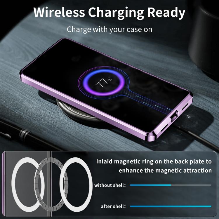 For Samsung Galaxy S25 5G MagSafe Magnetic Frosted Metal Phone Case