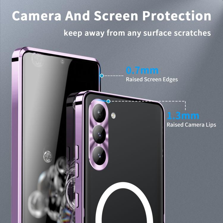 For Samsung Galaxy S25 5G MagSafe Magnetic Frosted Metal Phone Case