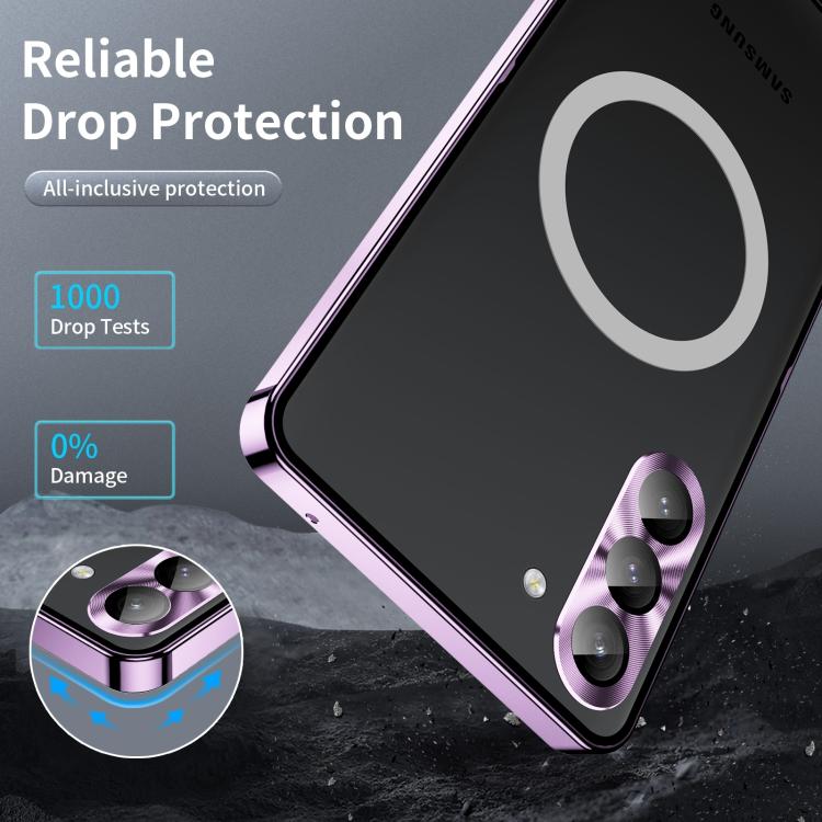 For Samsung Galaxy S25 5G MagSafe Magnetic Frosted Metal Phone Case