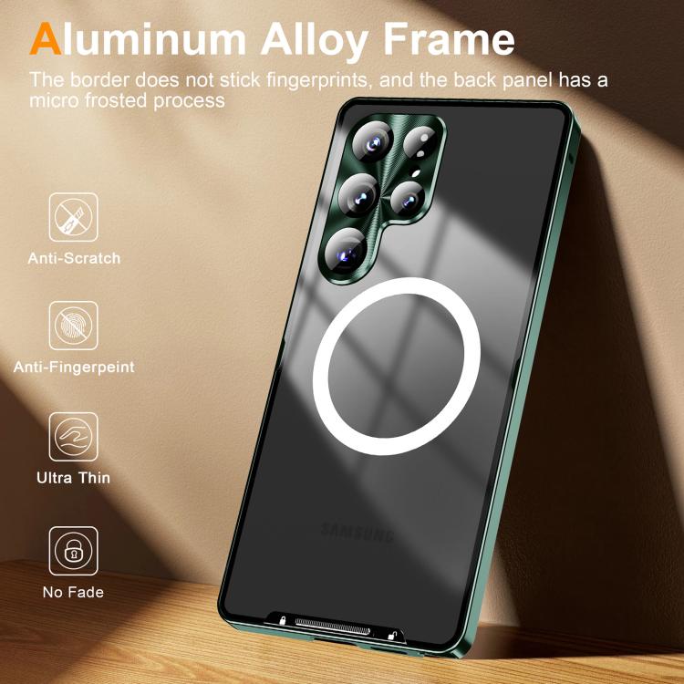 For Samsung Galaxy S25 Ultra 5G MagSafe Magnetic Frosted Metal Phone Case