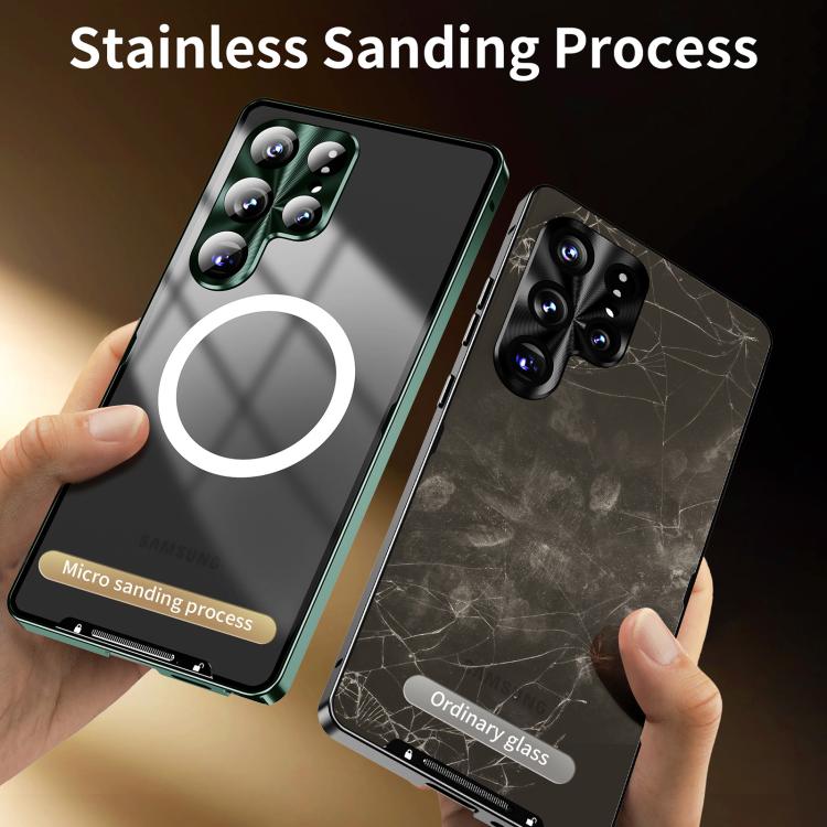 For Samsung Galaxy S25 Ultra 5G MagSafe Magnetic Frosted Metal Phone Case
