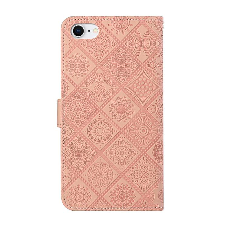 For iPhone 17e / 16e Ethnic Style Embossed Pattern Leather Phone Case