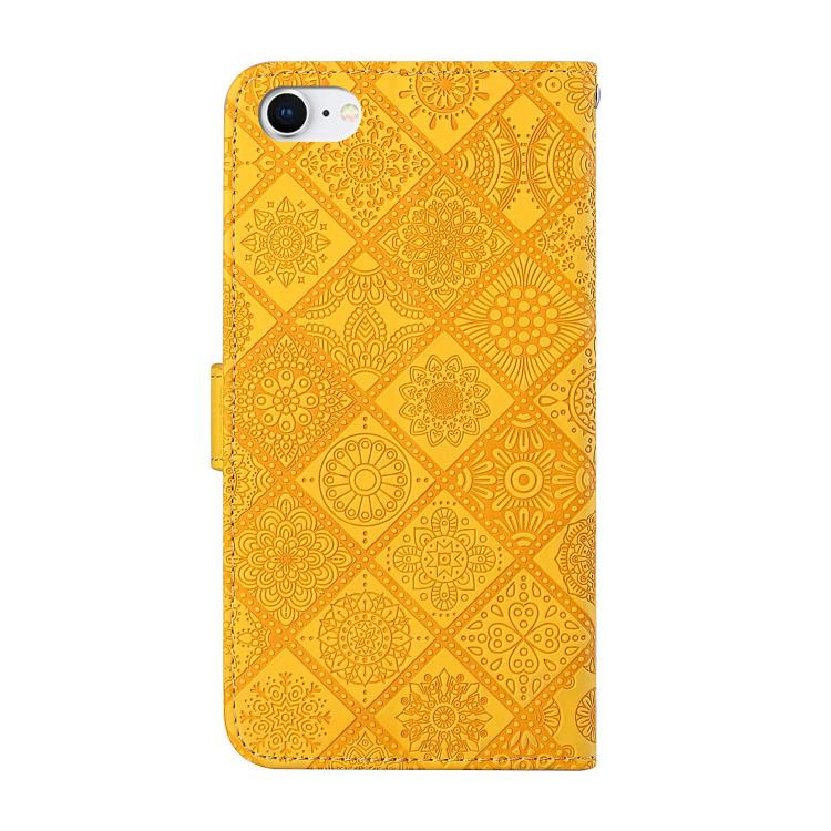 For iPhone 17e / 16e Ethnic Style Embossed Pattern Leather Phone Case