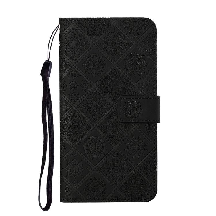 For iPhone 17e / 16e Ethnic Style Embossed Pattern Leather Phone Case