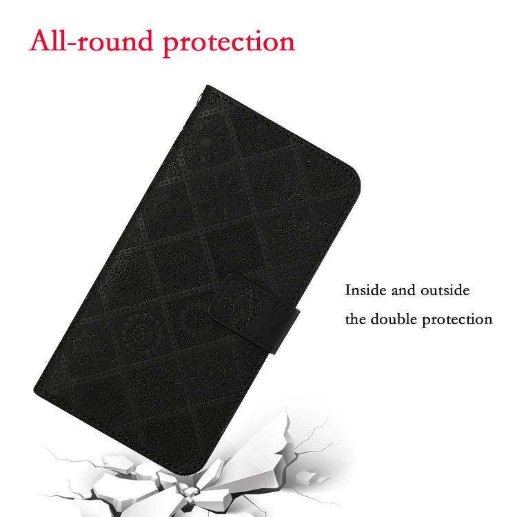 For iPhone 17e / 16e Ethnic Style Embossed Pattern Leather Phone Case