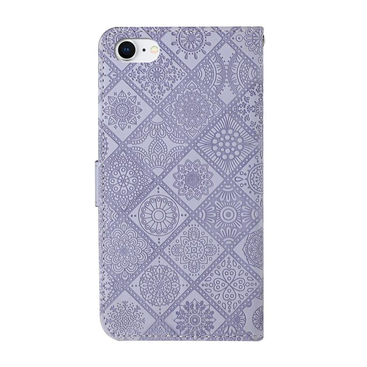 For iPhone 17e / 16e Ethnic Style Embossed Pattern Leather Phone Case