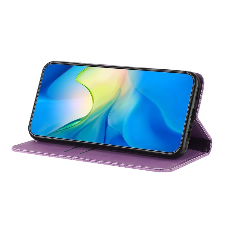 For iPhone 17e / 16e Ethnic Embossed Adsorption Leather Phone Case