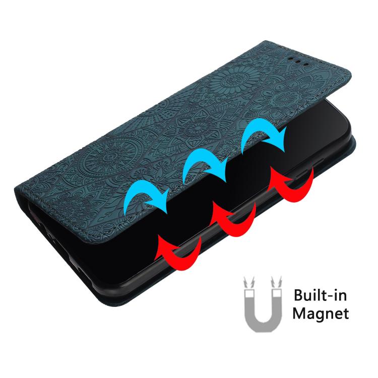 For iPhone 17e / 16e Ethnic Embossed Adsorption Leather Phone Case
