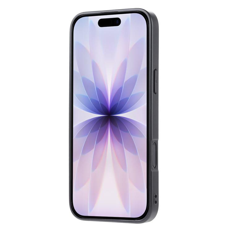 For iPhone 17 Calfskin Card Slot TPU Hybrid PU Phone Case