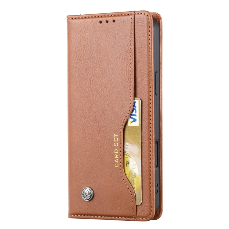 For iPhone 16 Pro Knead Skin Texture Flip Leather Phone Case
