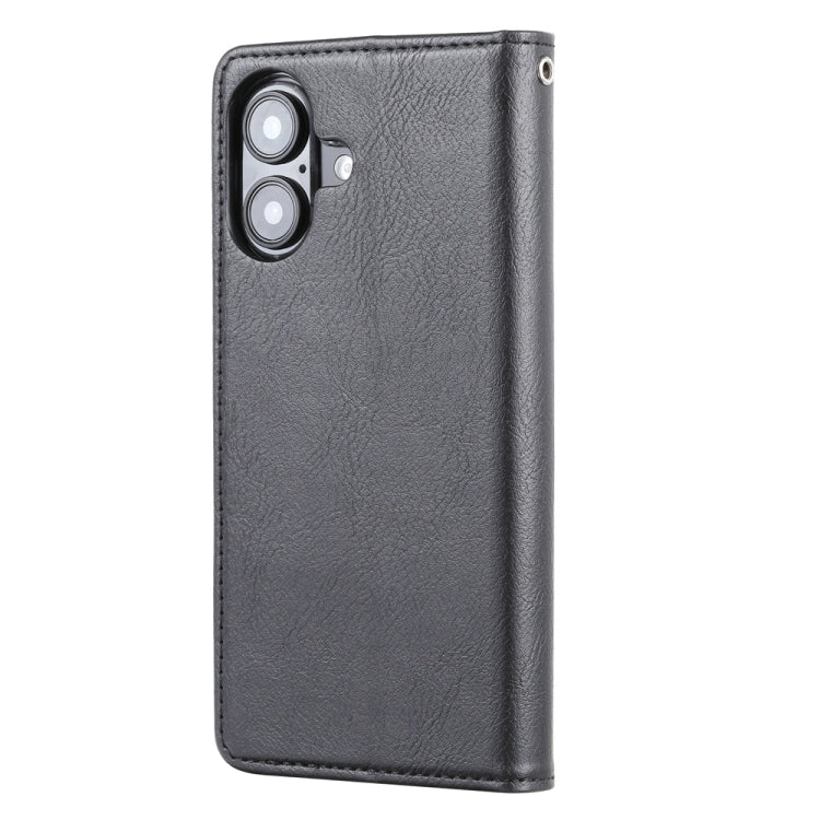For iPhone 16 Plus Knead Skin Texture Flip Leather Phone Case