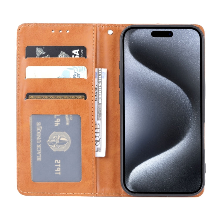 For iPhone 16 Plus Knead Skin Texture Flip Leather Phone Case