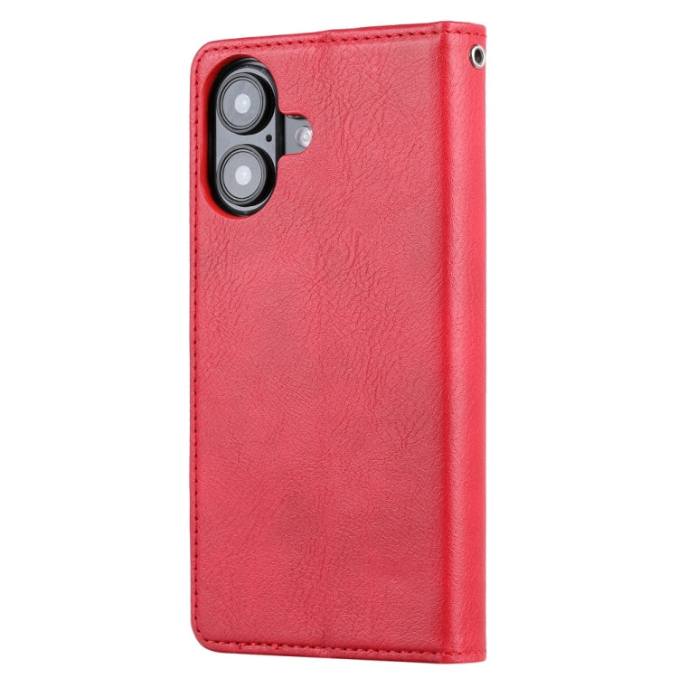 For iPhone 16 Knead Skin Texture Flip Leather Phone Case