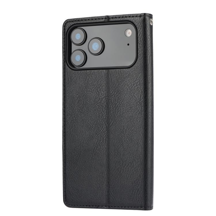 For iPhone 17 Pro Max Knead Skin Texture Flip Leather Phone Case