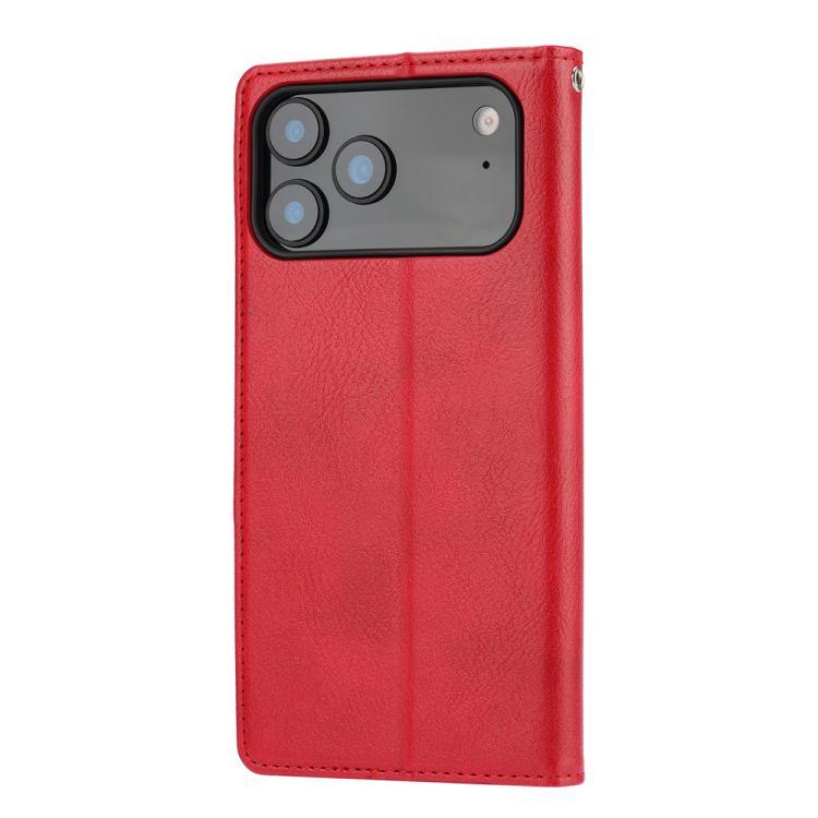 For iPhone 17 Pro Max Knead Skin Texture Flip Leather Phone Case