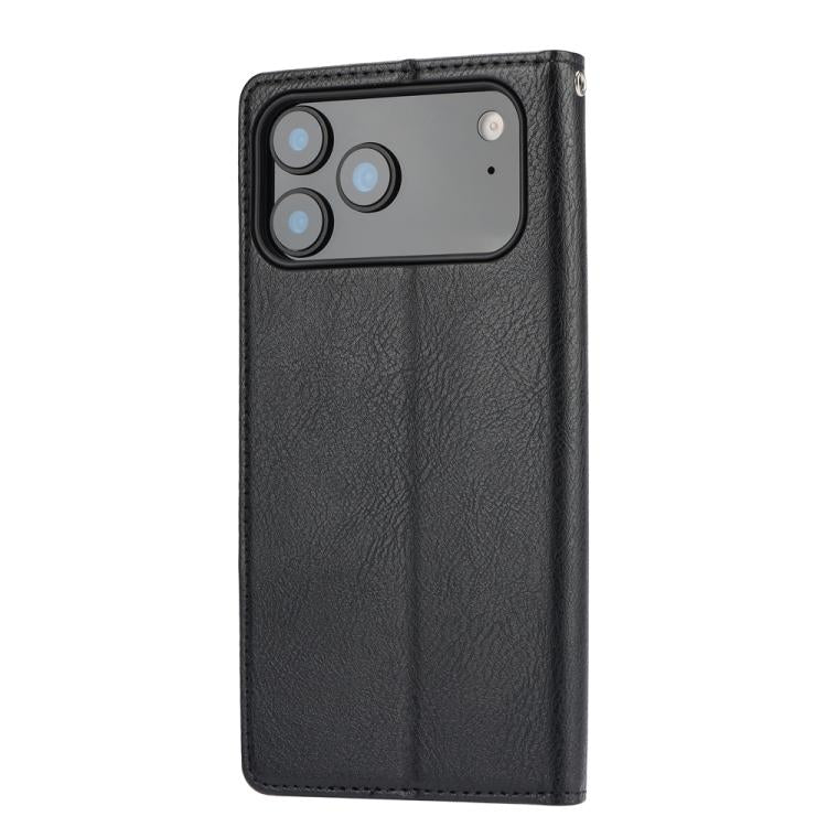 For iPhone 17 Pro Knead Skin Texture Flip Leather Phone Case