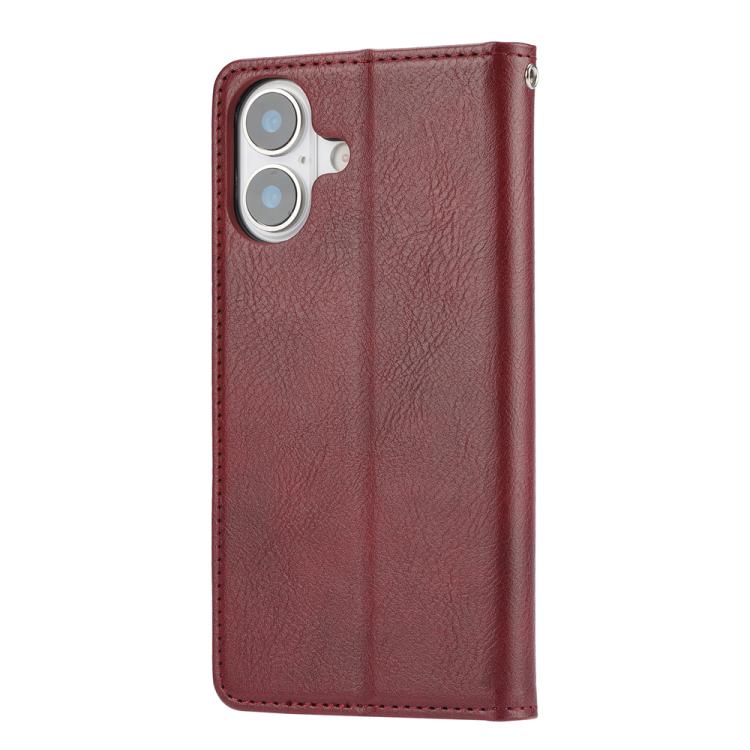 For iPhone 17 Knead Skin Texture Flip Leather Phone Case