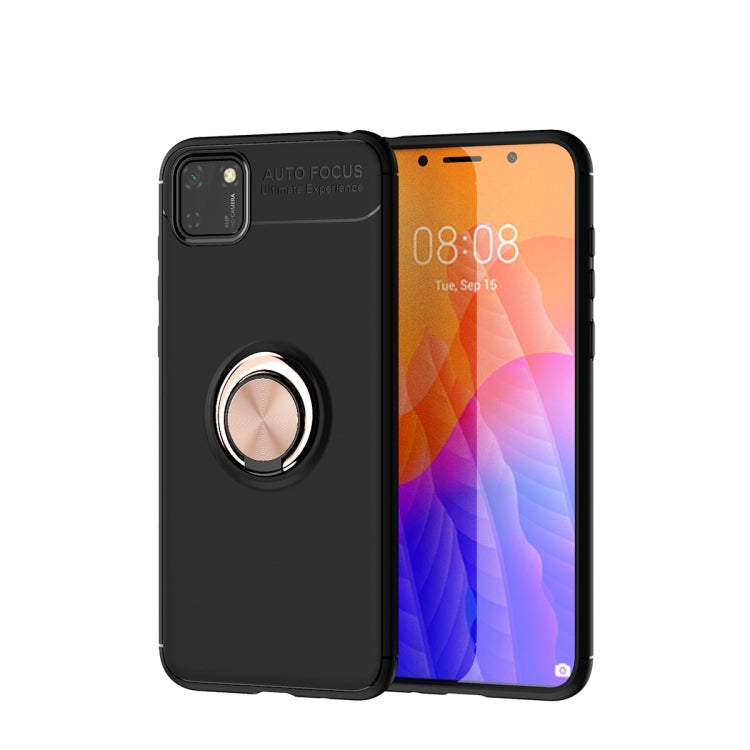 For Huawei Y5P Lenuo Shockproof TPU Protective Case with Invisible Holder