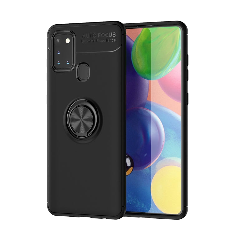 For Samsung Galaxy A21s Lenuo Shockproof TPU Protective Case with Invisible Holder