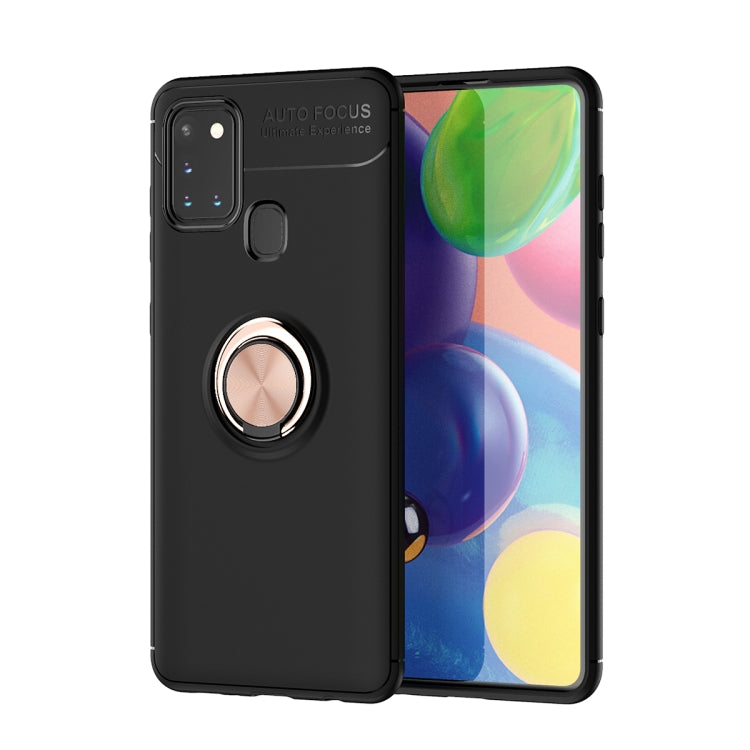 For Samsung Galaxy A21s Lenuo Shockproof TPU Protective Case with Invisible Holder