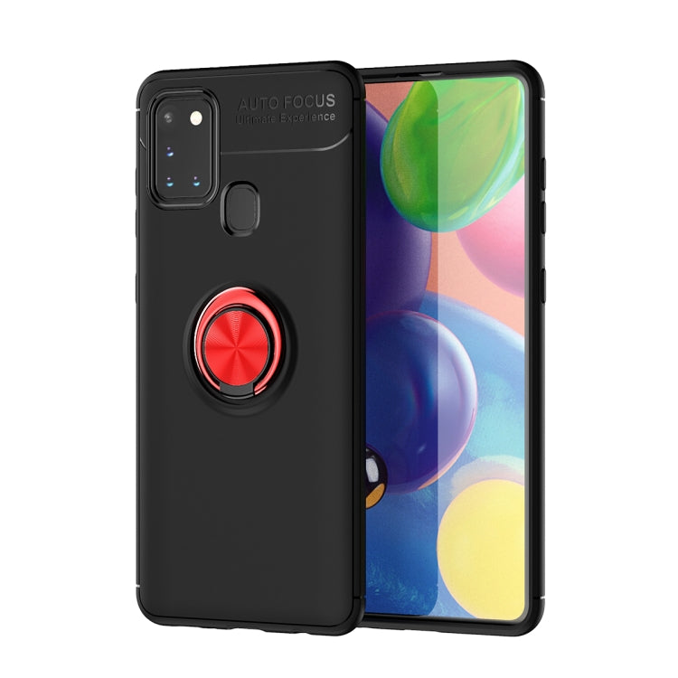 For Samsung Galaxy A21s Lenuo Shockproof TPU Protective Case with Invisible Holder