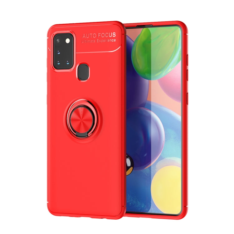 For Samsung Galaxy A21s Lenuo Shockproof TPU Protective Case with Invisible Holder