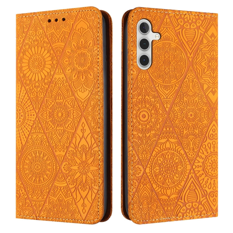 For Samsung Galaxy S23 FE 5G Ethnic Embossed Adsorption Leather Phone Case