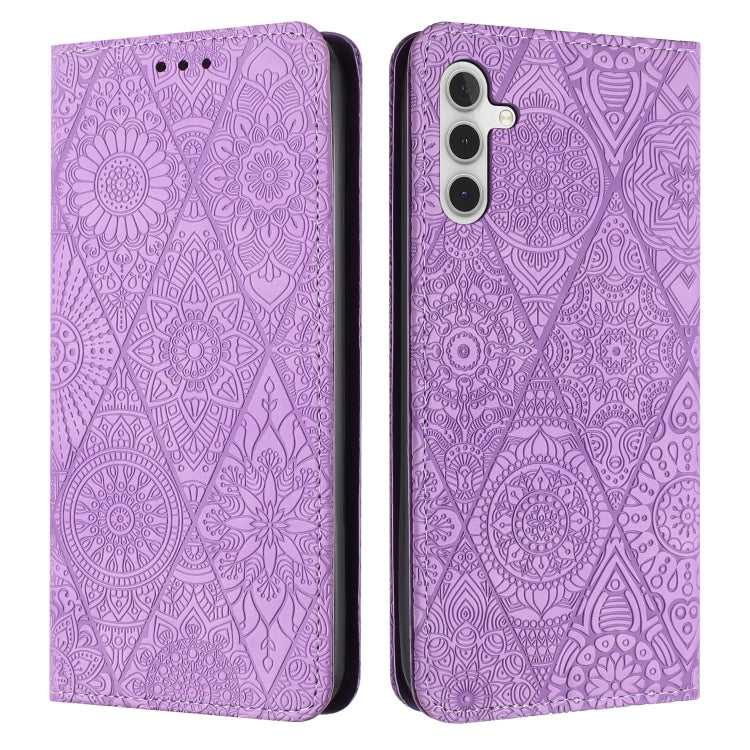 For Samsung Galaxy S23 FE 5G Ethnic Embossed Adsorption Leather Phone Case