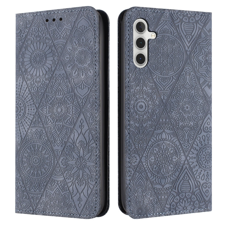 For Samsung Galaxy S23 FE 5G Ethnic Embossed Adsorption Leather Phone Case