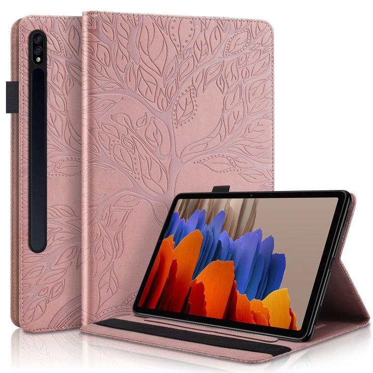 For Samsung Galaxy Tab S9 / S8 / S7 Life Tree Series Horizontal Flip Leather Tablet Case