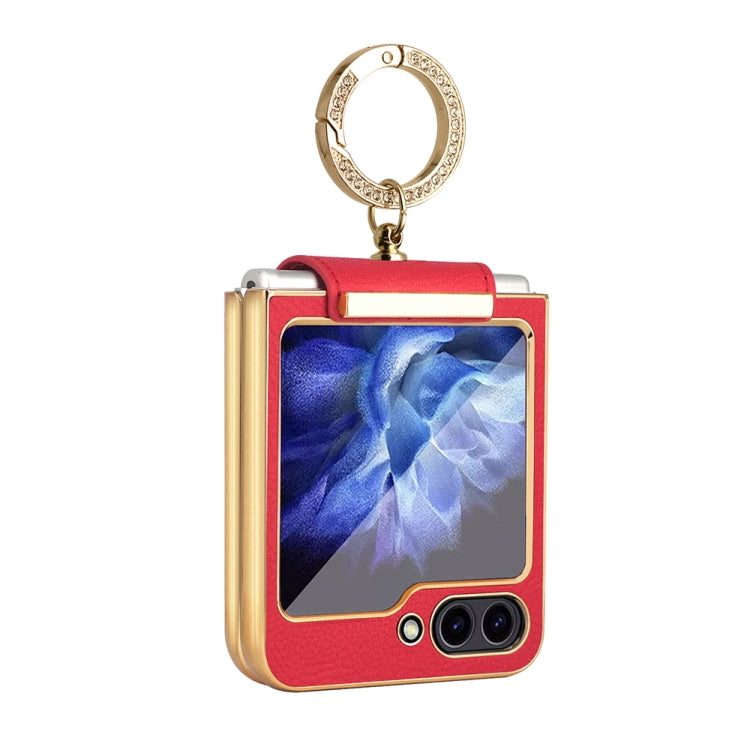 For Samsung Galaxy Z Flip5 Colorful PU Phone Case with Ring Holder