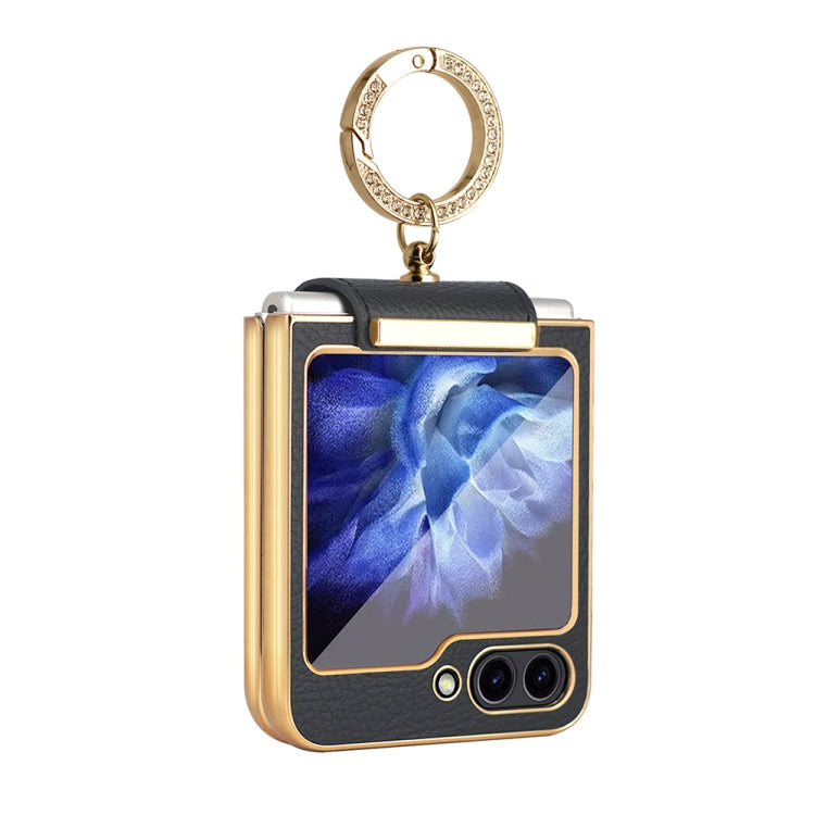 For Samsung Galaxy Z Flip5 Colorful PU Phone Case with Ring Holder