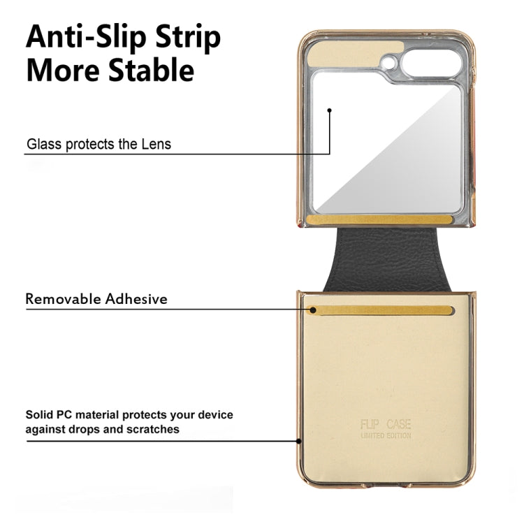 For Samsung Galaxy Z Flip5 Colorful PU Phone Case with Ring Holder
