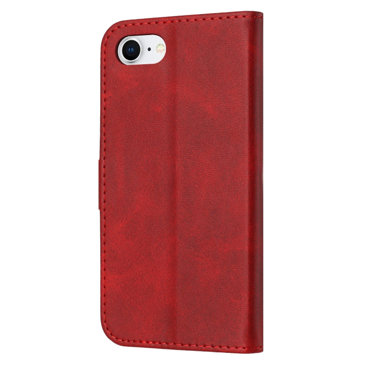 For iPhone 17e / 16e Embossed Happy Cat Pattern Flip Leather Phone Case