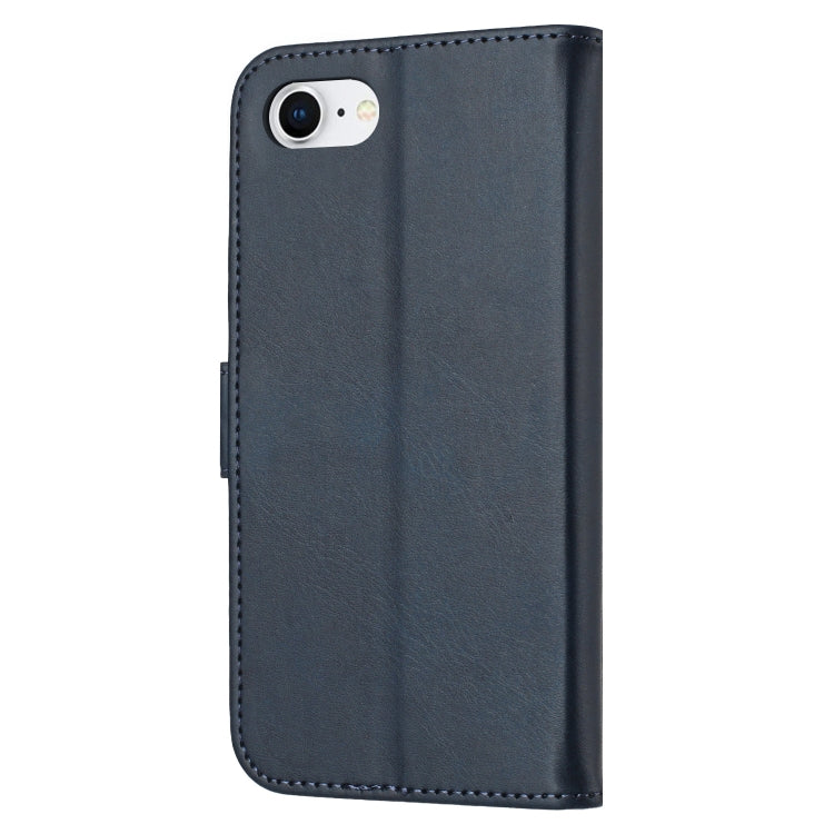 For iPhone 17e / 16e Embossed Happy Cat Pattern Flip Leather Phone Case