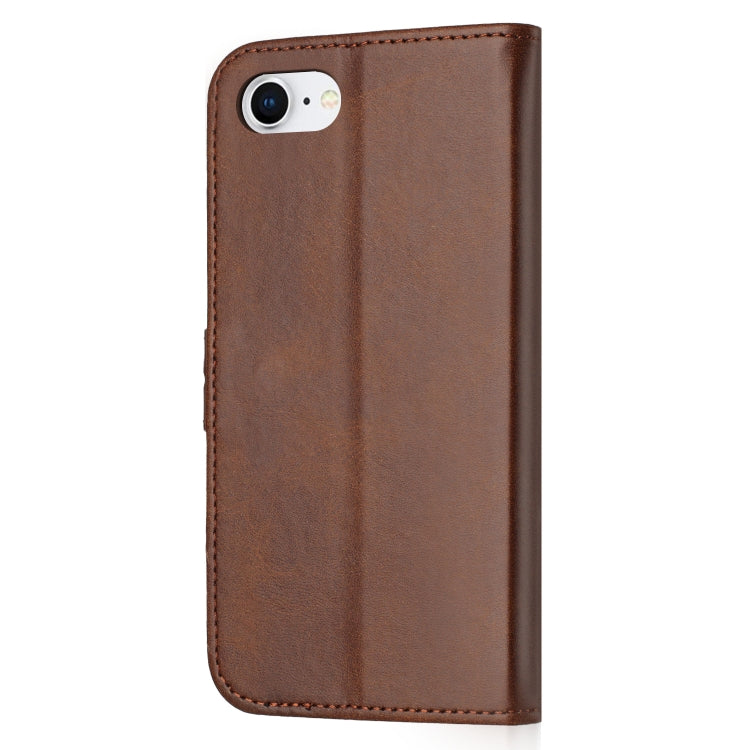 For iPhone 17e / 16e Embossed Happy Cat Pattern Flip Leather Phone Case