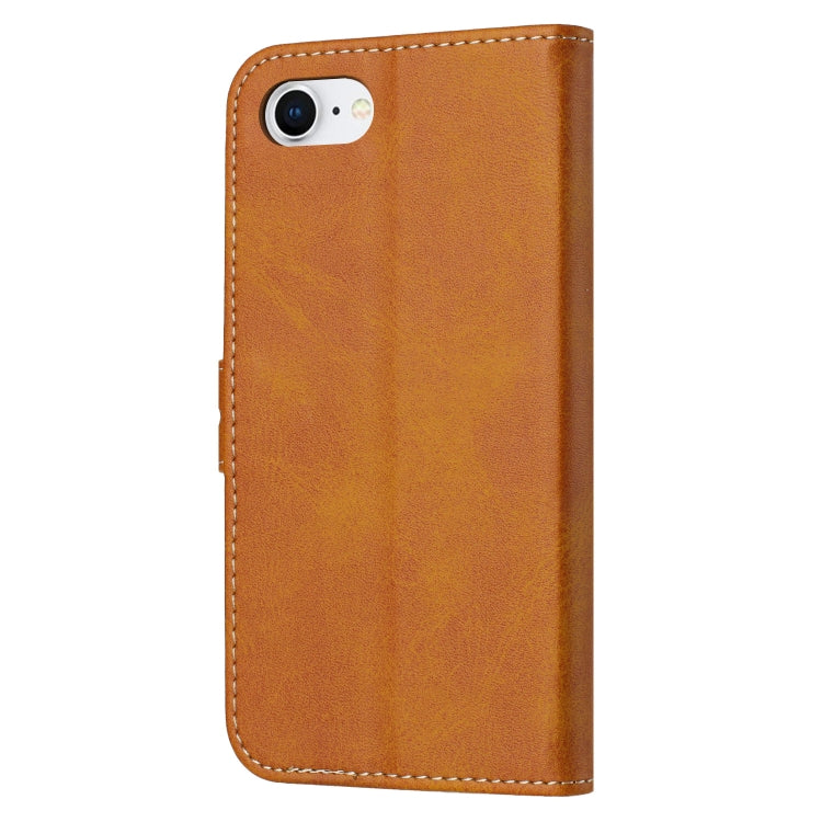 For iPhone 17e / 16e Embossed Happy Cat Pattern Flip Leather Phone Case