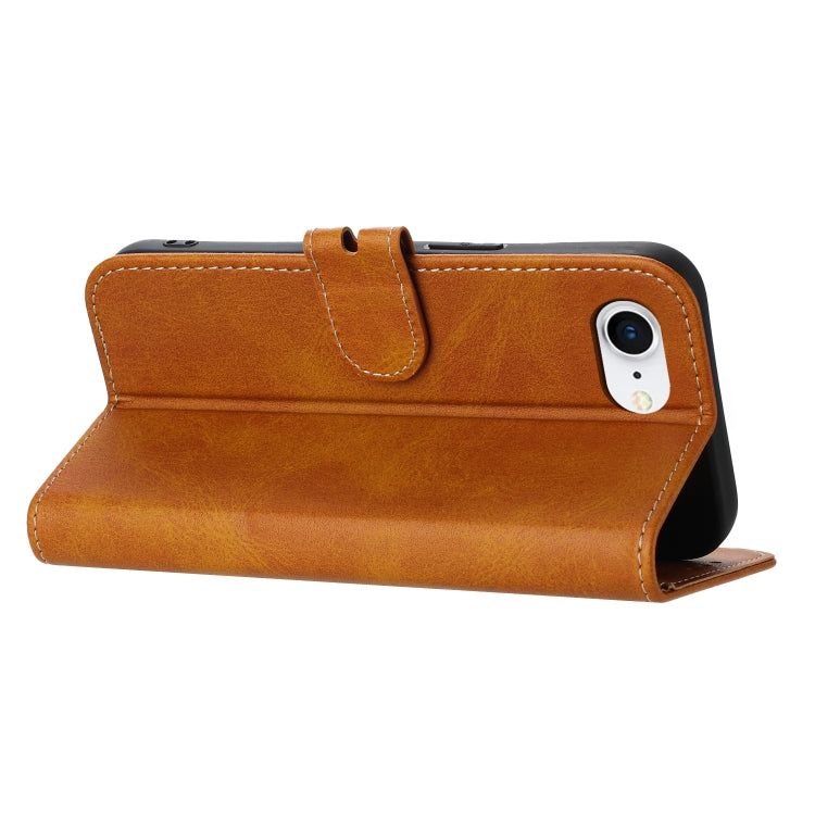 For iPhone 17e / 16e Embossed Happy Cat Pattern Flip Leather Phone Case