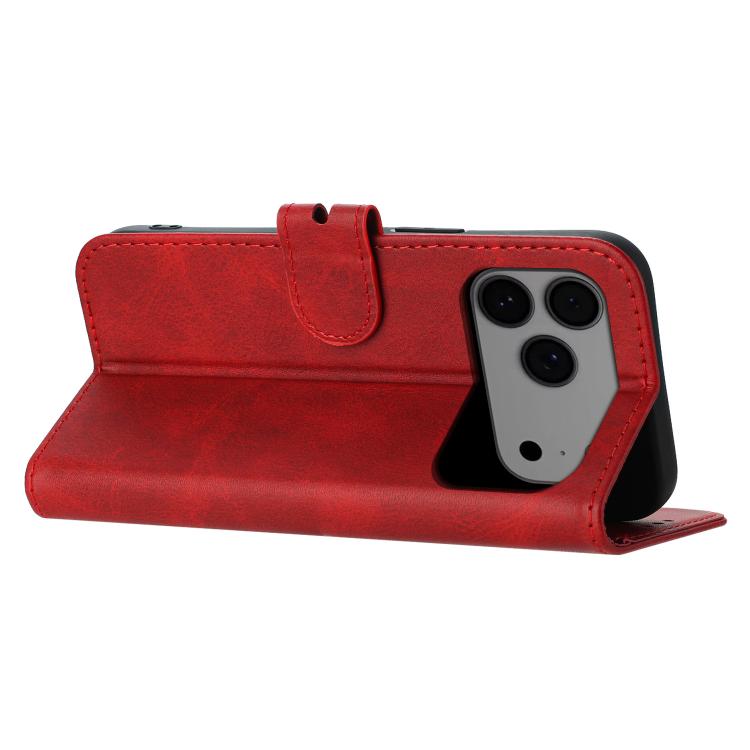 For iPhone 17 Pro Max Embossed Happy Cat Pattern Flip Leather Phone Case