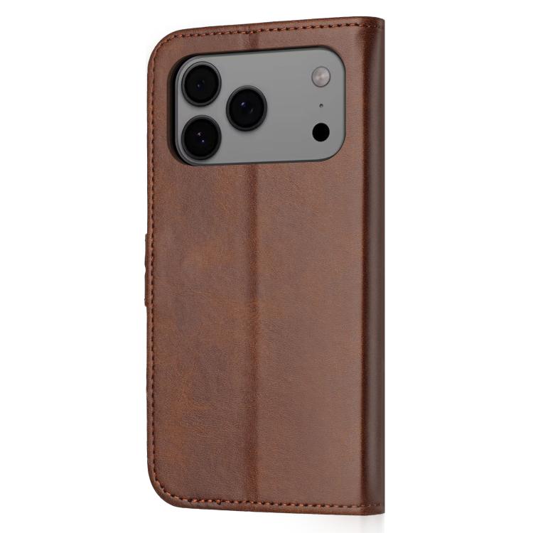 For iPhone 17 Pro Max Embossed Happy Cat Pattern Flip Leather Phone Case