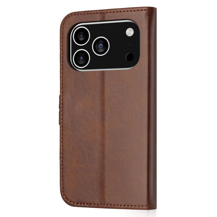 For iPhone 17 Pro Embossed Happy Cat Pattern Flip Leather Phone Case