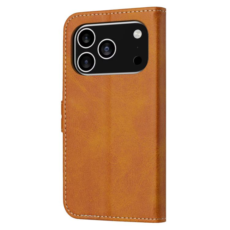 For iPhone 17 Pro Embossed Happy Cat Pattern Flip Leather Phone Case